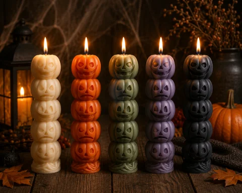 Pumpkins Pillar Halloween Mold