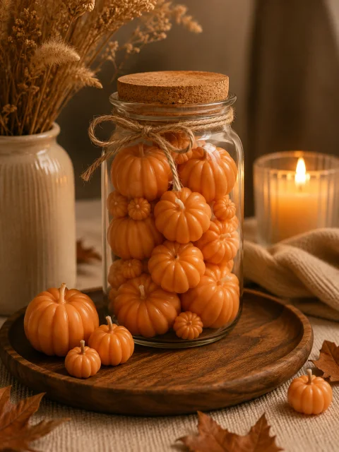 Pumpkin decorative candle mold 2 Sizes