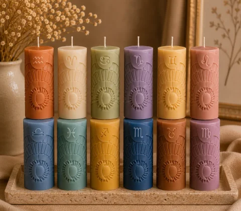 Zodiac Round Pillars Candles