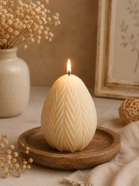 V Stripe Egg Candle Mold