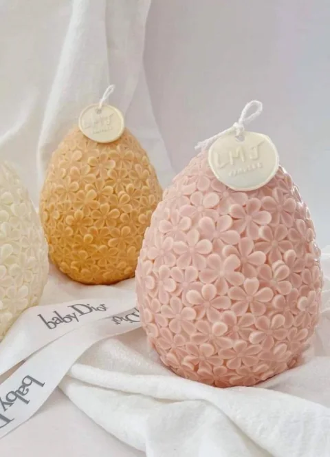 Flowers Egg Candle Mold