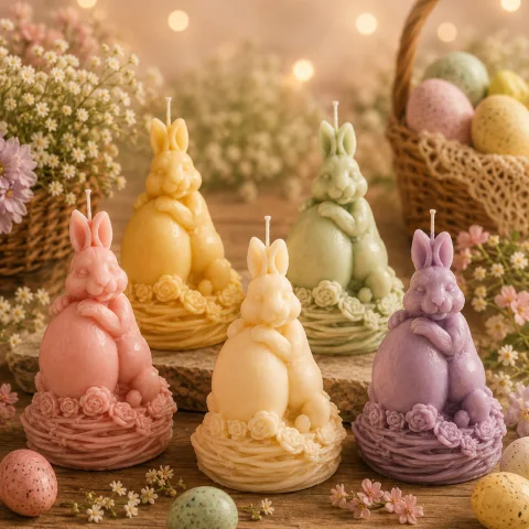 Rabbit and Egg on a nest