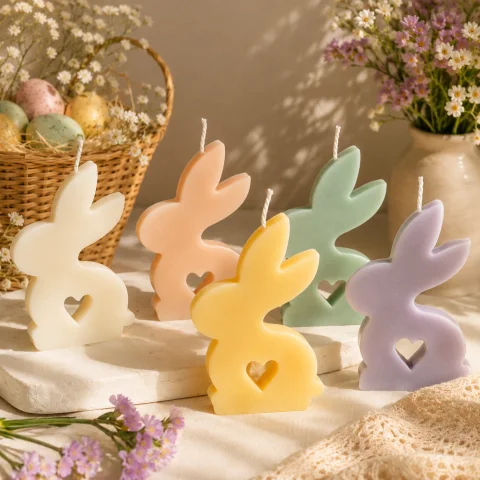 Flat Rabbit With Heart Shape