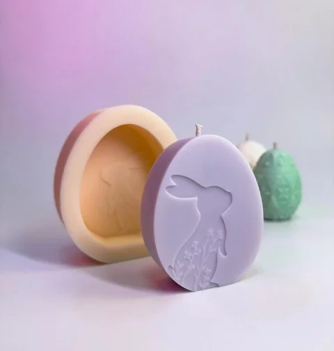 Egg Shape With Rabbit Drawing